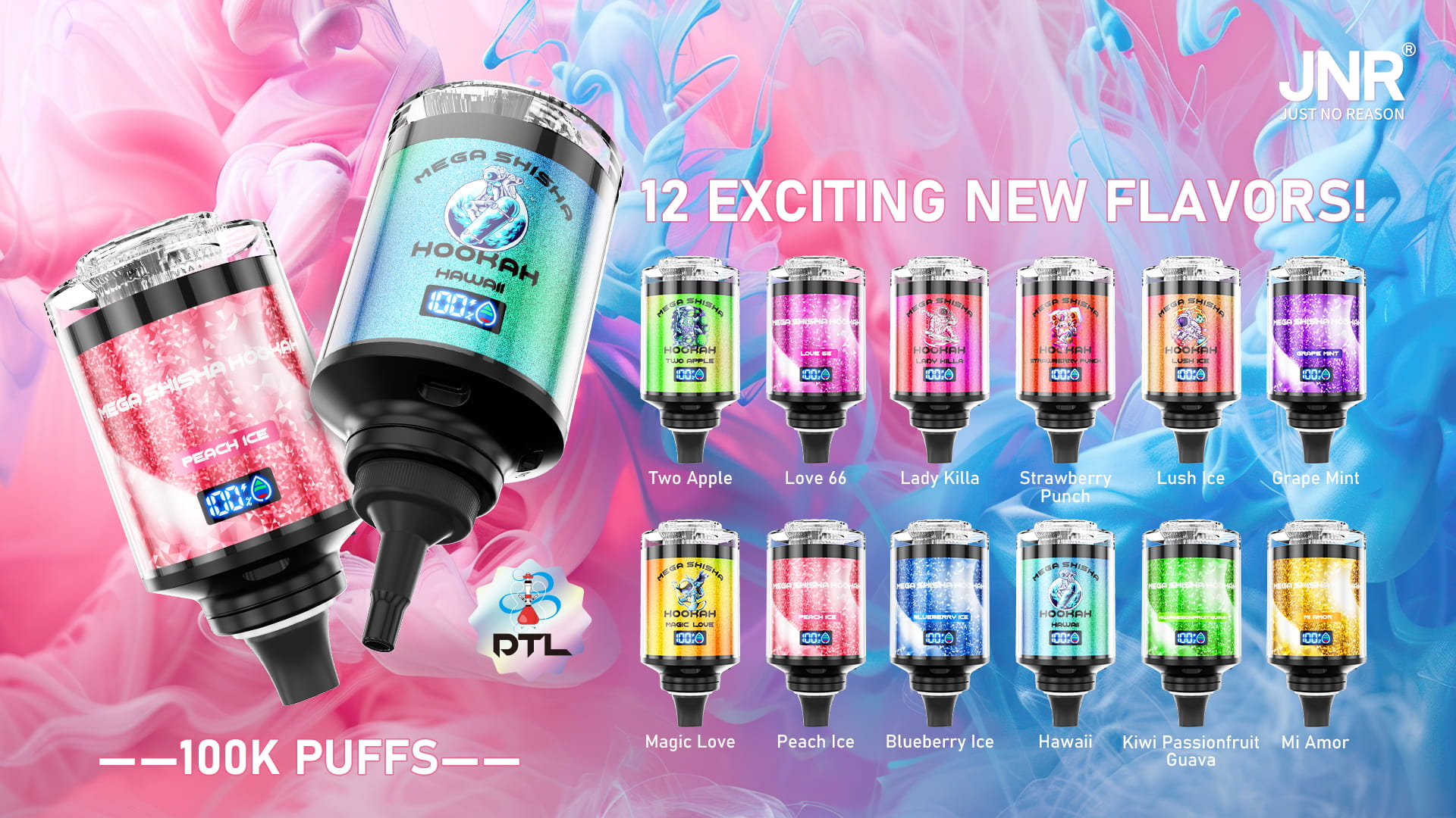 JNR Mega Shisha Hookah 100K Puffs - JNR Nederland JNR Mega Shisha Hookah 100K Puffs - JNR Nederland