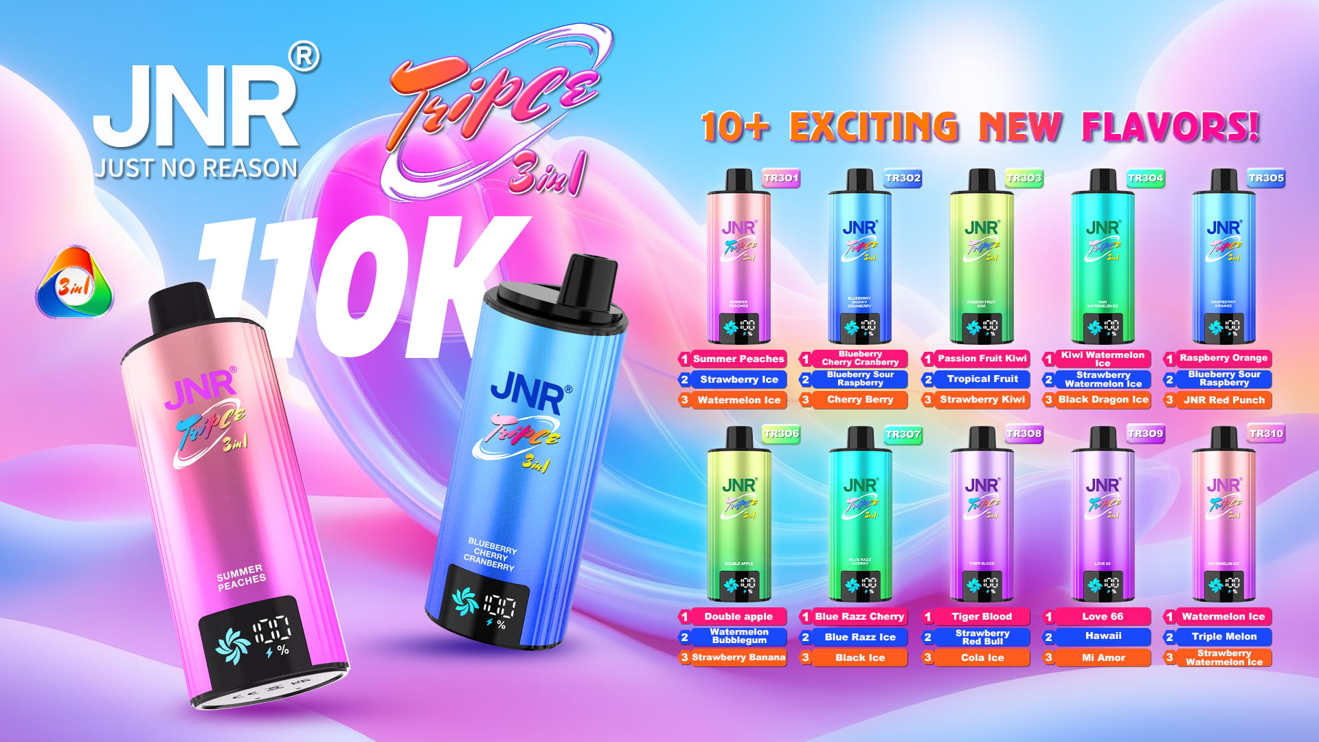 JNR Triple 3in1 110k Puffs - JNR Nederland JNR Triple 3in1 110k Puffs - JNR Nederland