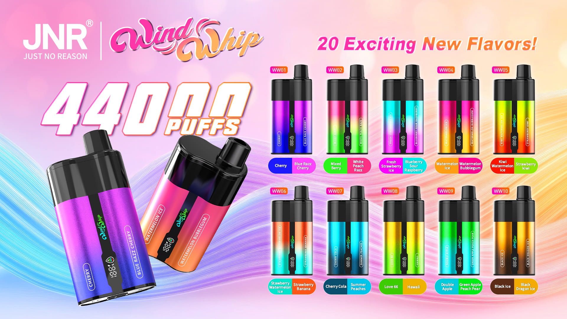 JNR WindWhip 44000 Puffs - JNR Nederland JNR WindWhip 44000 Puffs - JNR Nederland