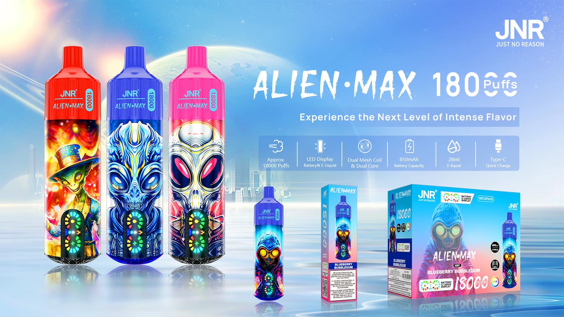 JNR Alien Max 18000 Puffs - JNR Nederland JNR Alien Max 18000 Puffs - JNR Nederland