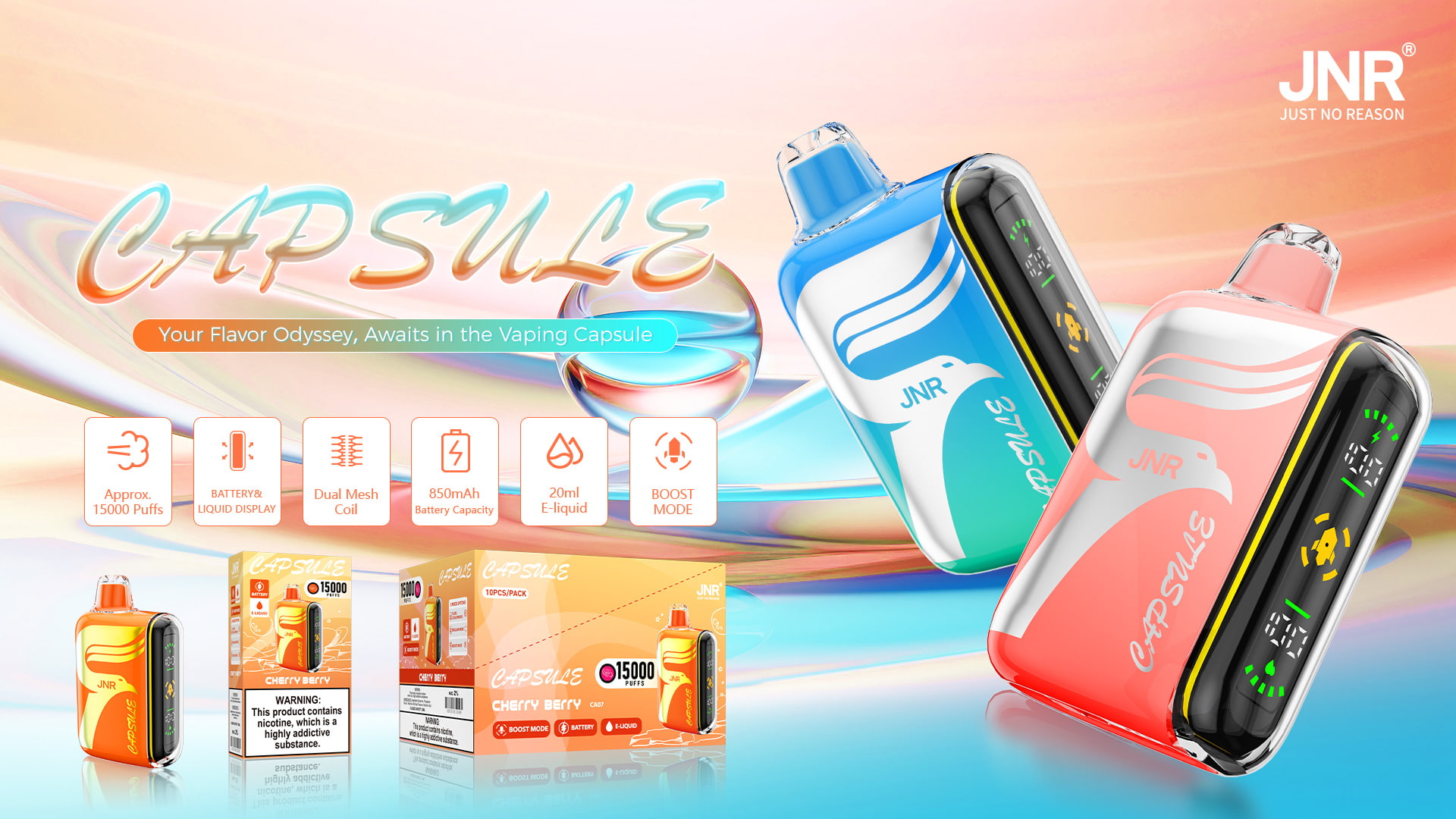 JNR Capsule 15000 Puffs - JNR Nederland JNR Capsule 15000 Puffs - JNR Nederland