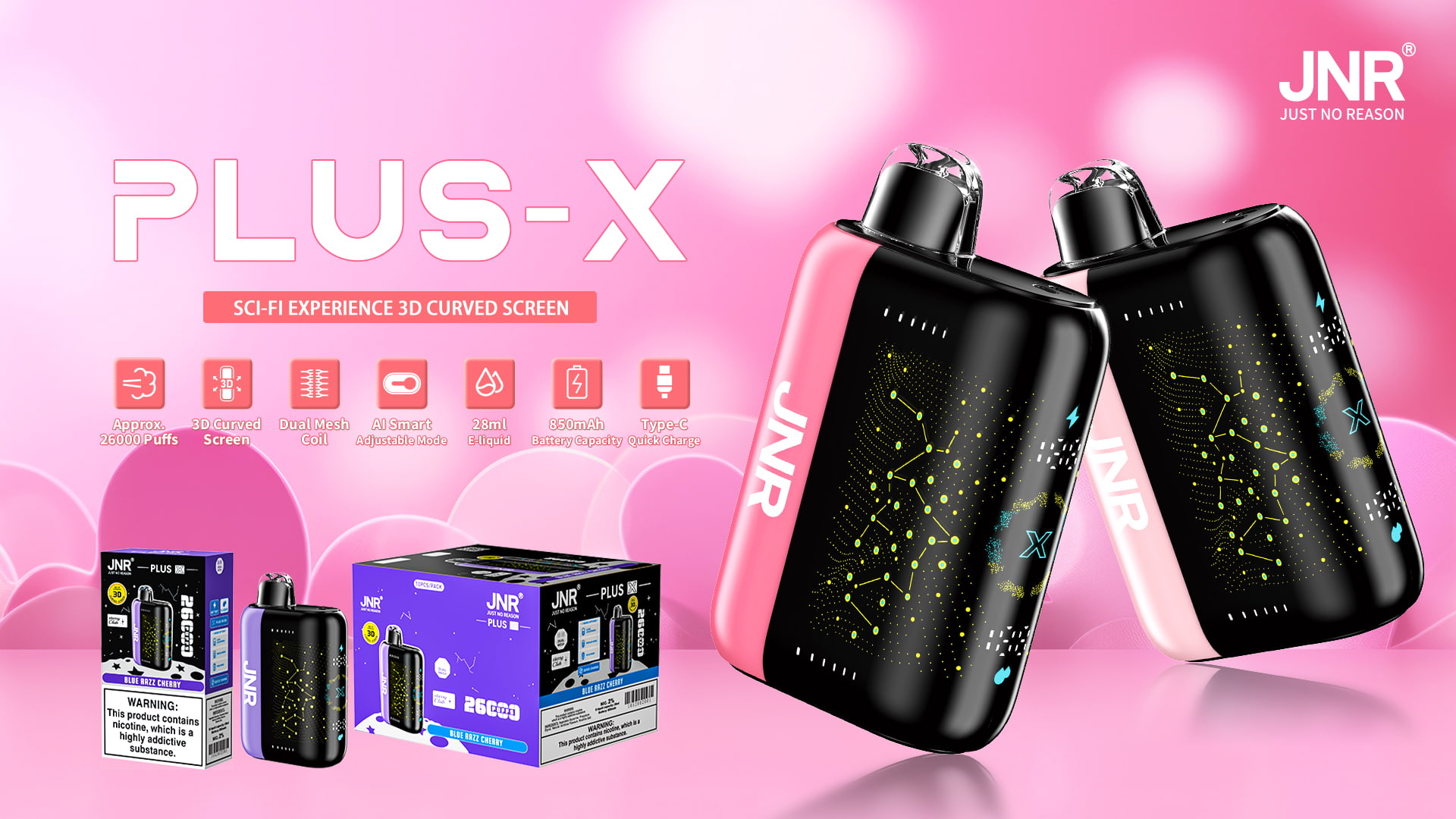 JNR Plus-X 26000 Puffs - JNR Nederland JNR Plus-X 26000 Puffs - JNR Nederland
