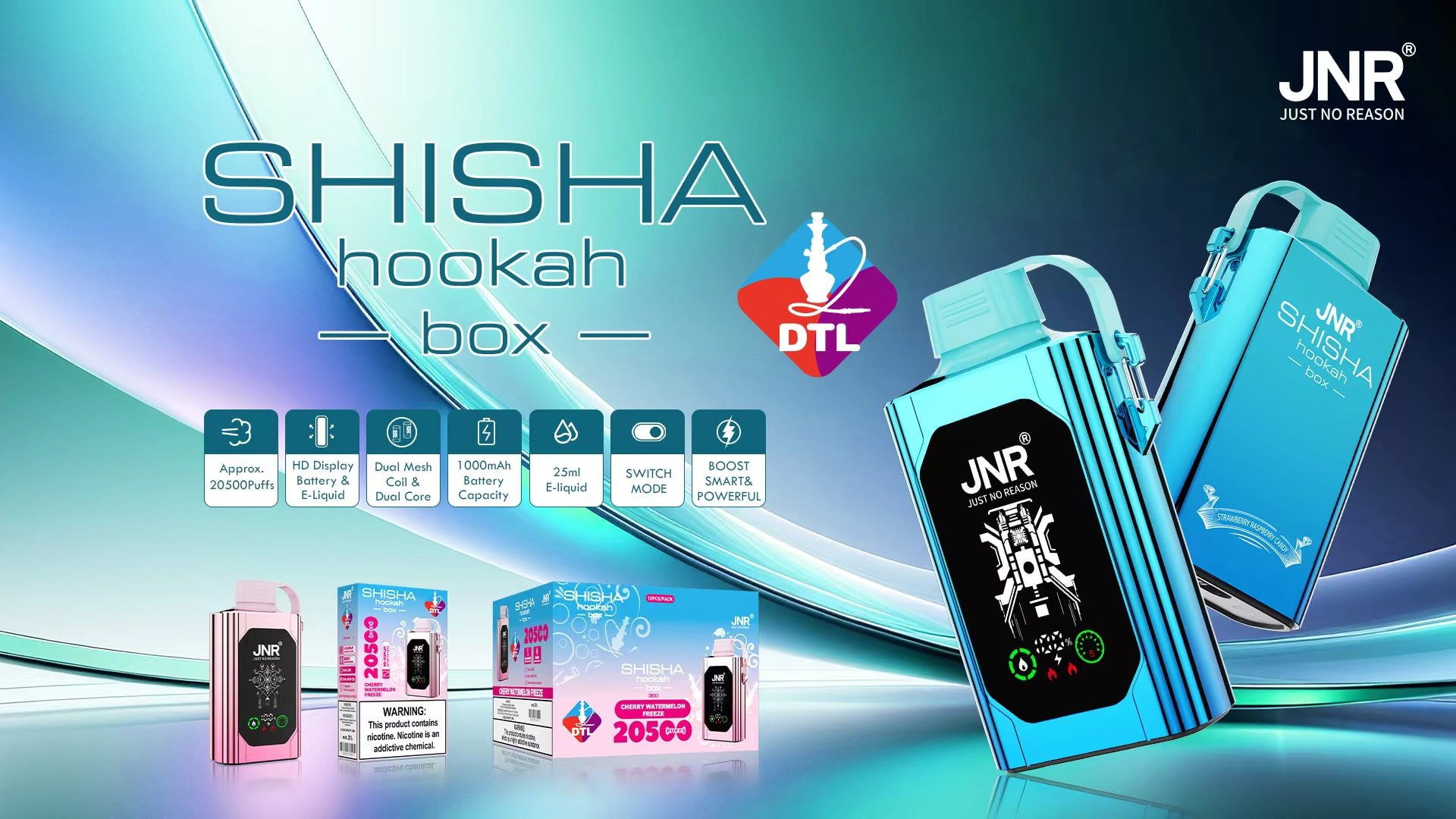 JNR Shisha Hookah Box 20500 Puffs - JNR Nederland JNR Shisha Hookah Box 20500 Puffs - JNR Nederland