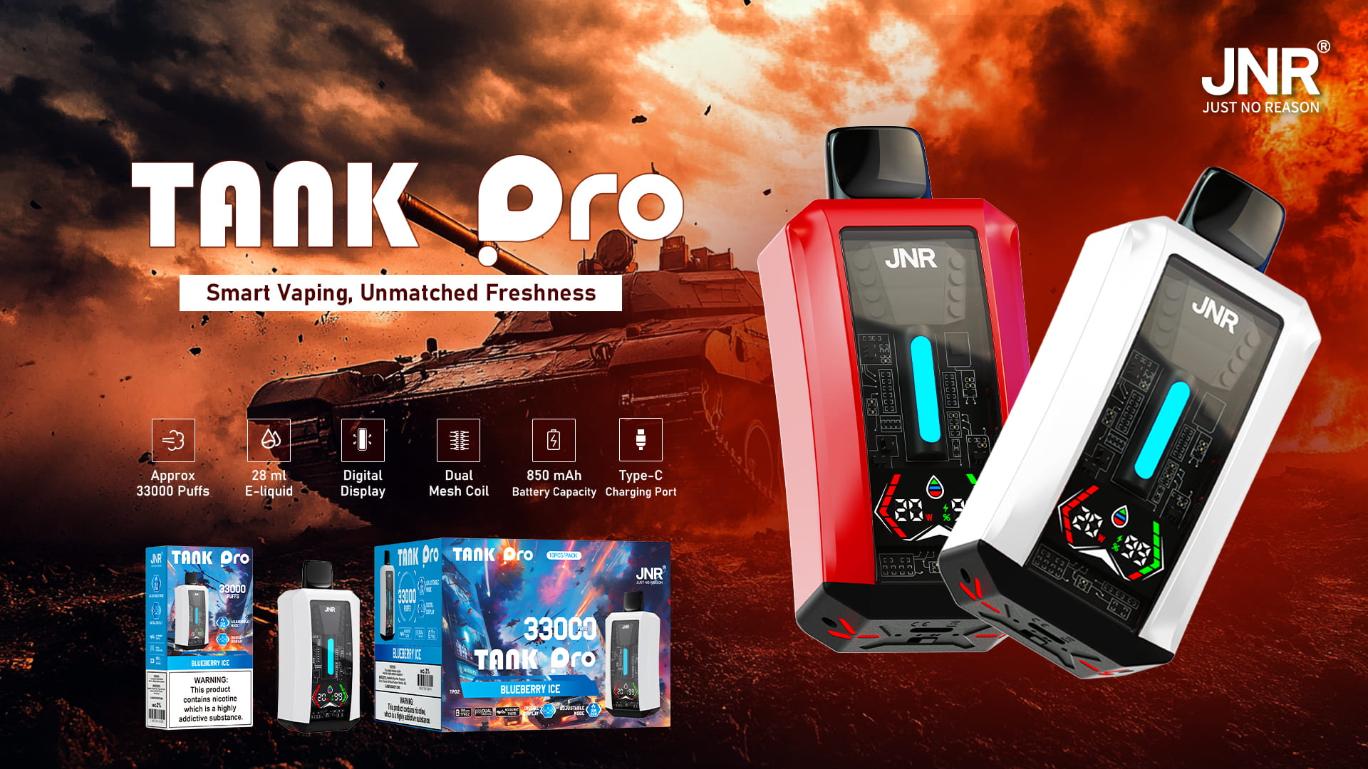 JNR Tank Pro 33000 Puffs - JNR Nederland JNR Tank Pro 33000 Puffs - JNR Nederland